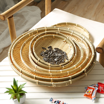 Bamboo woven bamboo drying pan for tea drying bamboo plaque fruit basket disc bamboo sieve