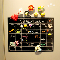 Message board simple calendar refrigerator whiteboard home memo magnetic new wipe soft creative magnetic stickers