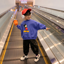 Boys autumn clothes 2021 new foreign style children long sleeve T-shirt cotton base shirt handsome tide autumn baby