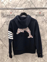 Silver Childrens Day Thom Browne 20 Autumn Winter New TB Dolphin Dolphin Pattern Zipper Even Cap Cardigan Jacket male and female