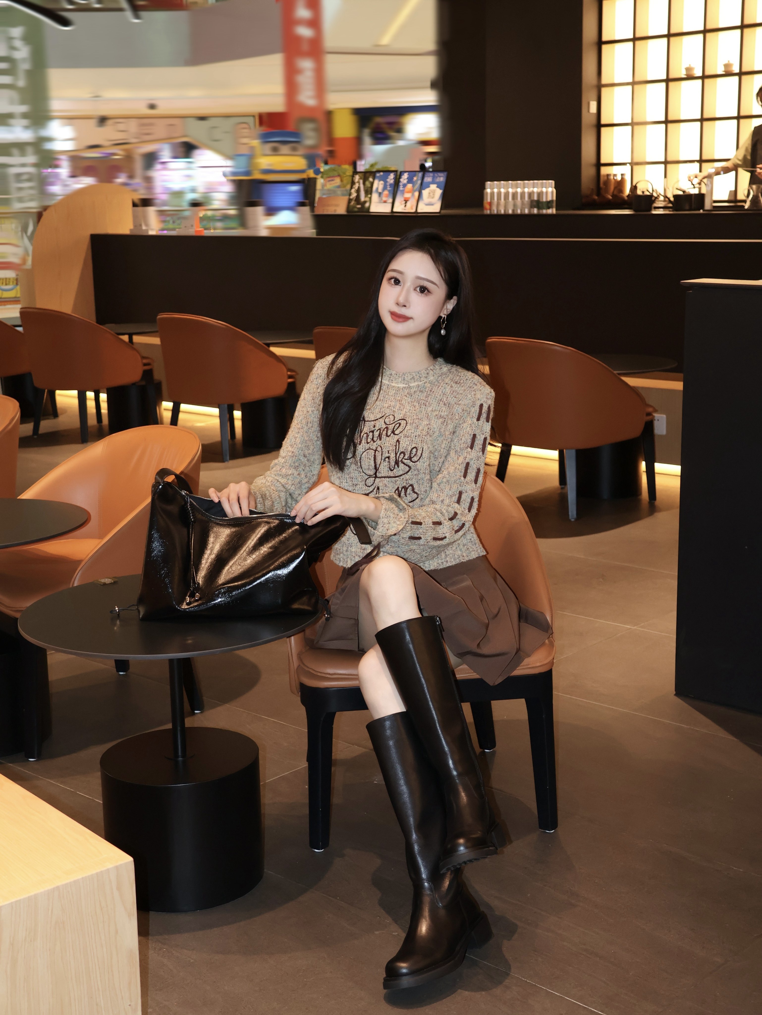 kisscat接吻猫[城市旅人]骑士靴，万茜方枪枪美洋同款真皮皮带扣复古英伦风