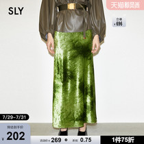 (THROW series) SLY summer new retro printing high waist casual skirt 030DS031-2670