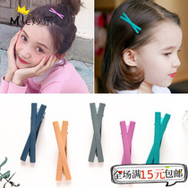 Childrens cross clip headdress word clip Adult duckbill clip edge clip bangs clip Hairpin Simple Girls color hairpin