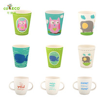 Bamboo fiber tableware Childrens water cup Kindergarten drinking cup Baby learning cup Milk cup Mouthwash cup Brushing cup