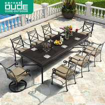 Outdoor cast aluminum table and chair balcony European Villa outdoor courtyard garden iron table and chair casual combination set