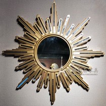 Nordic Wall Decoration Mirror Genguan Mirror Modern Dining Side Mirror Fireplace Mirror Hanging Mirror Engraving Mirror Custom Background Hanging Mirror