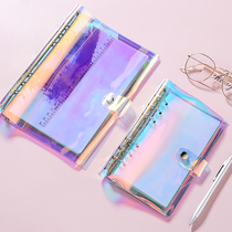 Miscellaneous Ah creative laser loose-leaf book set color changing multi-function book Hand Book student diary notebook