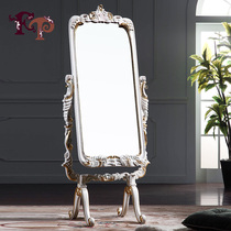 French carved idyllic Roman carving style square ground mirror fitting mirror corporate body mirror European luxury furniture