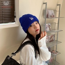Klein blue hat large head melon son face fit cap generous face suitable hat autumn winter knit cap
