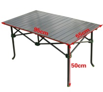 Folding table and chair Outdoor portable lightweight picnic table and chair Self-driving tour of the wild aluminum alloy barbecue wild camping table