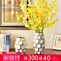 Light luxury living room decorations ceramic simple European vase water culture modern home porch dry flower decoration decoration decoration crafts