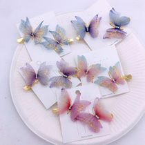 2 only fashion fairy double layer thin yarn butterfly hair clip ancient wind hair decoration fairy gas children adult metal pair clips