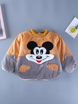 Male and female baby corduroy coat baby child cotton padded thick hooded anti-dressing 1-2-3-4 year old dress