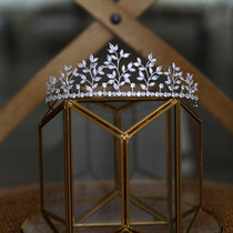 Pure love branch zircon cute Crown Bride wedding zircon Crown sparkling bride hair hoop hair accessories