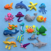 Underwater marine animals fishing fishing fun fishing competition Free cutting non-woven handmade fabric DIY material bag