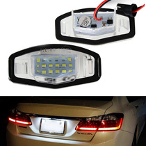 2pcs for Accord Civic 18LED License Plate Light White Light Transparent Frame