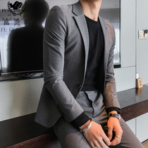 Fugui bird mens suit mens suit 2021 Spring and Autumn New handsome casual small suit Korean slim jacket
