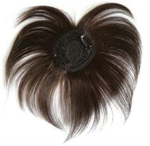  Overhead real hair tonic block in old age Mom wig pieces straight hair Liu Haili Tonic Hair off the top of the head fake Liu Hai Chaubai