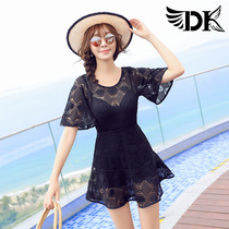 DK Swimsuit Woman 2022 new conservative Belly Button Slim Fashion Sexy Steel Toddling Conjoined Skirt Spa Swimsuit