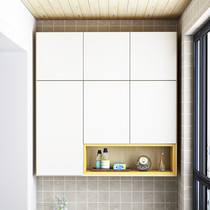 Customized balcony hanging cabinet bedroom wall storage cabinet toilet locker wall hanging wall washing machine top Cabinet