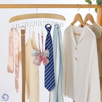 Strap containing solid wood clothes hanger Sub-tie scarves scarves hooks Indoor bedroom cloths for domestic hanging rack ribs