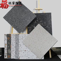 Simple particle antique brick engineering gray terrazzo floor tile 600x600 matte clothing shop barber shop Tile