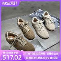 IDO Lambs European Station 2021 Winter New Low Styling Warm and Comfort Wind Women with Leisure Shoes