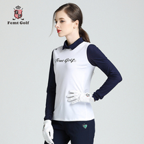 Golf clothing womens ice silk long sleeve top summer golf sunscreen bottom clothing womens slim womens slim womens F32