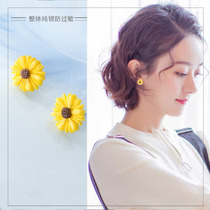 Summer hipster flower earrings sterling silver earrings female 2021 New Tide red temperament playful little Daisy earring