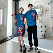 Xia Cape New Improved Qipao Dress With Dress Lady Young style Chinese Costume Mens Shirt Country Tide Fried Street summer