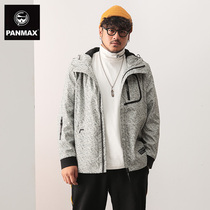 PANMAX hooded thin jacket sports coat cover fat increase spring and autumn new mens fashion brand jacket top