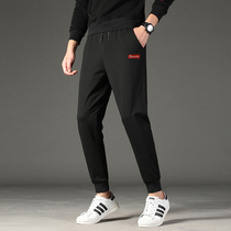 Autumn new pants mens Korean version of the trend slim small feet casual pants winter loose black nine-point sports pants