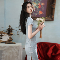 Improved cheongsam 2021 new young retro National style small man new girl Chinese style dress female
