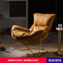 American fabric lazy chair living room light luxury single sofa chair recliner Snail chair European rocking chair leisure chair