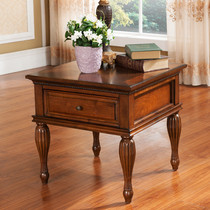 American solid wood square sofa edge a few corners a few European style storage small tea table Classical Coffee Table Side Table Side Table
