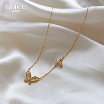 Butterfly Necklace Woman Light Extravaganza Design Sensation Lock Bones Chain Ins Neck Chain Lukewarm Wind Minima Temperament 2022 New