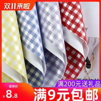 Little gardener flower material Net red summer check pattern Ouya paper wrapping paper gift floral paper bouquet paper