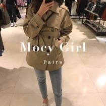 sandro asw small windbreaker female 2021 Spring and Autumn New Korean version of loose temperament waist short coat