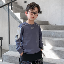 Boys autumn T-shirt 2021 new foreign atmosphere childrens autumn long sleeve primary school sweater tide ten years old 9