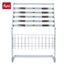 Funi FB21 landing newspaper rack vertical newspaper rack 5-layer single-net silver gray newspaper holder multi-province