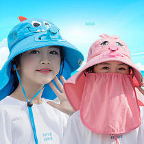 Fan hat children cartoon cute baby sun hat charging with fan sun hat face sunscreen hat shawl