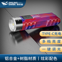 Flashlight charging super bright outdoor mini portable TIP home keychain super long battery life small LED light