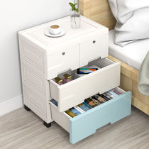 Simple bedside table simple modern bedroom shelf bedside small cabinet storage plastic small lockers economical