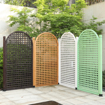 Embalming wood grid garden fence white fence outdoor climbing rattan wood fence partition courtyard decorated guardrails
