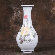 One yuan starting shooting is a porcelain brown double phoenix base for display in the 80 s. ZLP135 vase ornaments