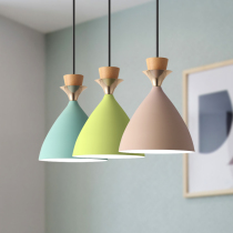  Restaurant light Chandelier Three-head long plate disc Modern simple Nordic style creative personality dimming dining table Dining room light