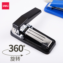 DELI 0414 Rotary stapler Student stapler Large heavy duty thickened stapler Standard multi-function office small stapler Labor-saving stapler Stapler seam binding machine