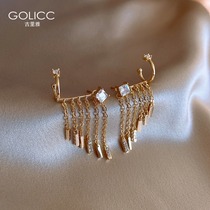 Niche design earrings female sterling silver needle advanced earrings 2021 New Tide Korean Net red temperament earrings