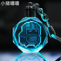 Meta Gas Rider Perimeter Pendant Seven Colorful Luminous Crystal Key Buttons Game Birthday Gift Gift Box can come to customize