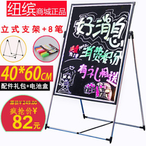 LED handwritten electronic fluorescent board luminous blackboard billboard display board 40 60 bulletin board fluorescent can be hung